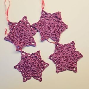 Hand-made Crocheted Stars (Set of 4)